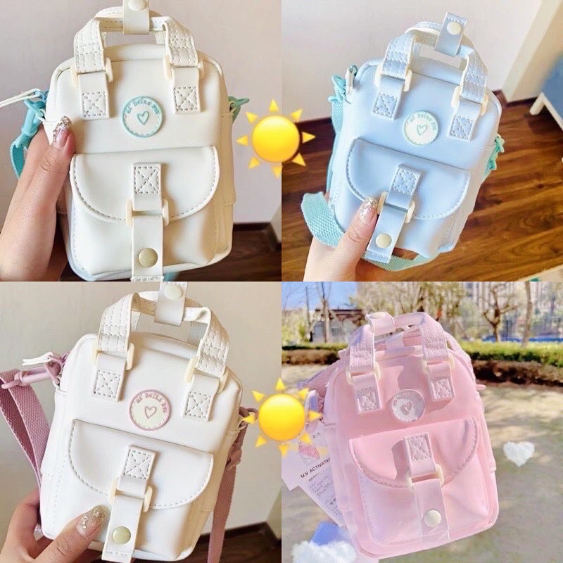 Balo nữ mini dễ thương đổi màu đẹp theo nhiệt độ thời trang đi học kèm dây đeo chéo Ladyce store