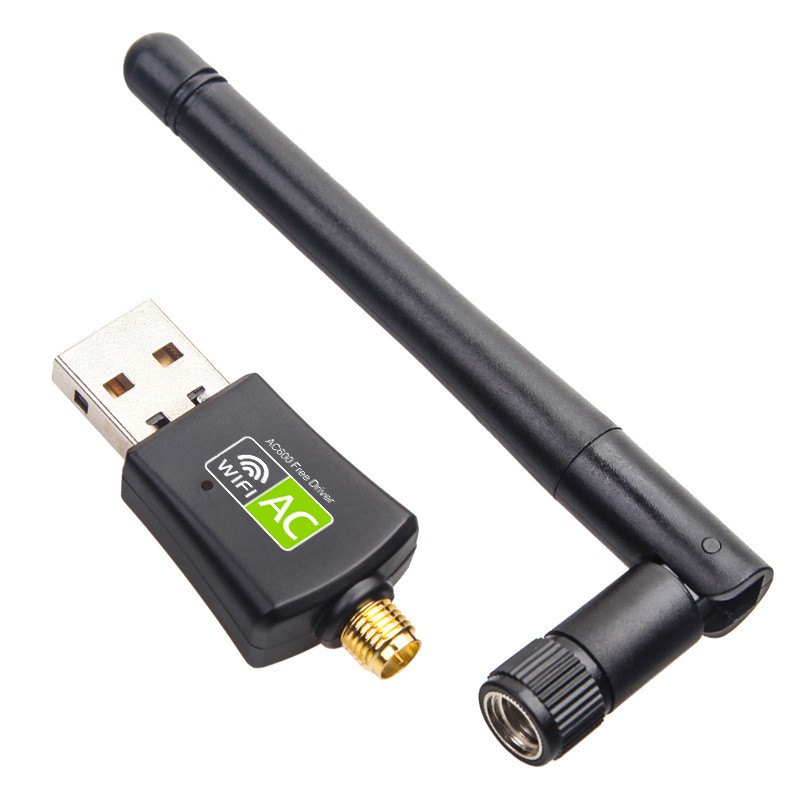 USB thu sóng wifi băng tần kép 2.4G / 5G 802.11AC 600Mbps, có anten, làm điểm phát sóng wifi 5G - Bảo hành 3 tháng