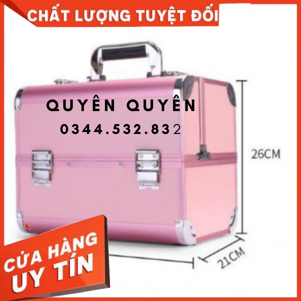 cốp nhôm đựng đồ trang điểm- QUYÊN QUYÊN-dụng cụ nối mi-