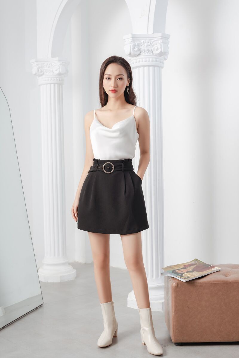 [Mã WASKT304 giảm 15% tối đa 30K đơn 99K] ÁO 2 DÂY LỤA CAMISOLE 2 LỚP 3 MÀU ĐEN BE TRẮNG BASIC AHOLIC A2811 | BigBuy360 - bigbuy360.vn