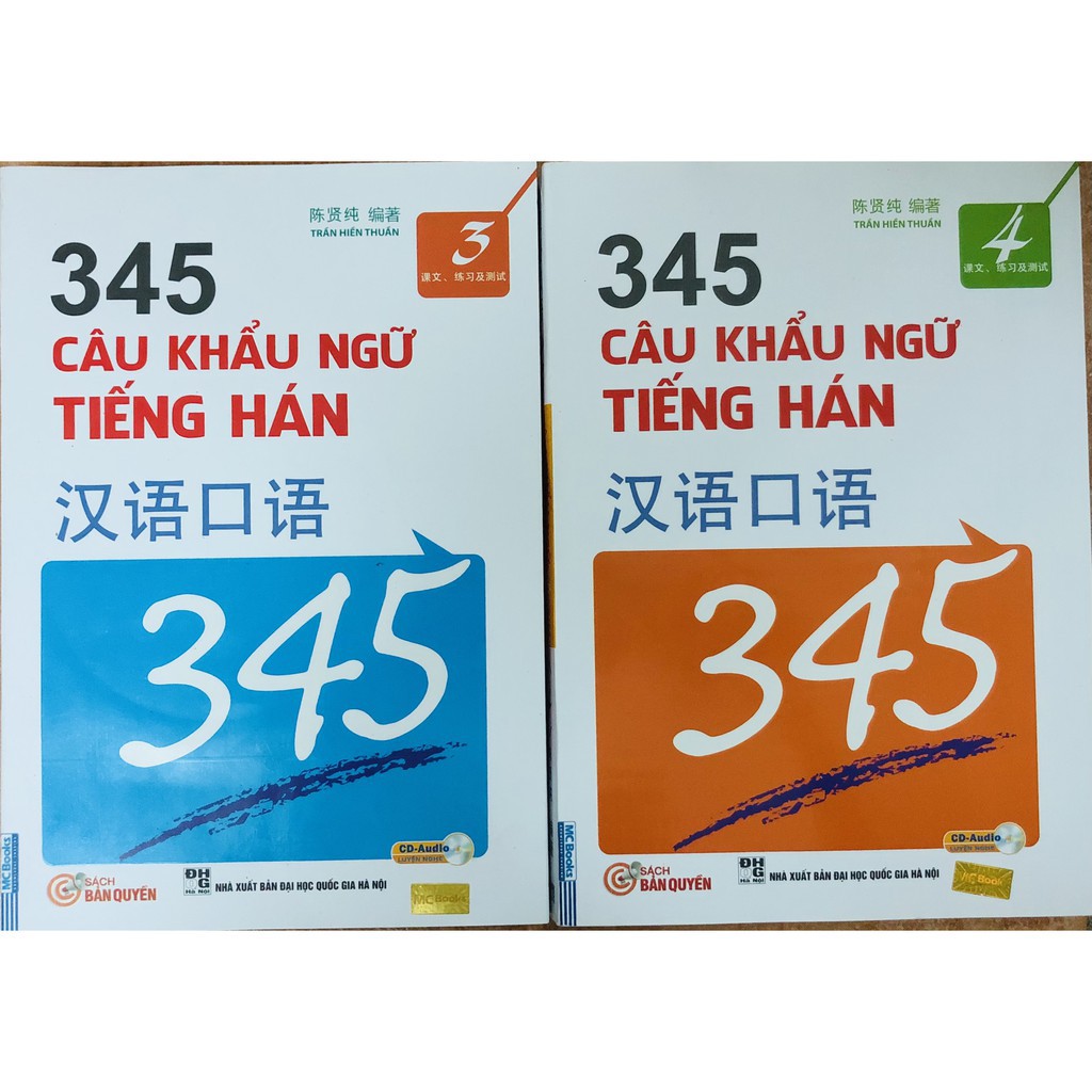 Sách - Combo 345 Câu Khẩu Ngữ Tiếng Hán Tập 3+4 (Bản Tiếng Việt)