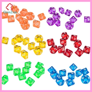 [Lzdxwcke2] GamZine 60 Miếng Acrylic Ten Dided D10 Xúc xắc cho Đảng Board Game Ủng Hộ