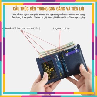 [Chính Hãng 100%] Ví da Nam cao cấp Pagini VID05 - ví da nam Kiểu Dáng Đứng, Nhỏ Gọn, Da Saffiano- Bảo Hành 1 năm