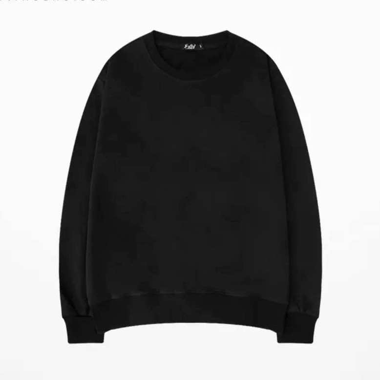 Áo sweater trơn chất nỉ chân cua