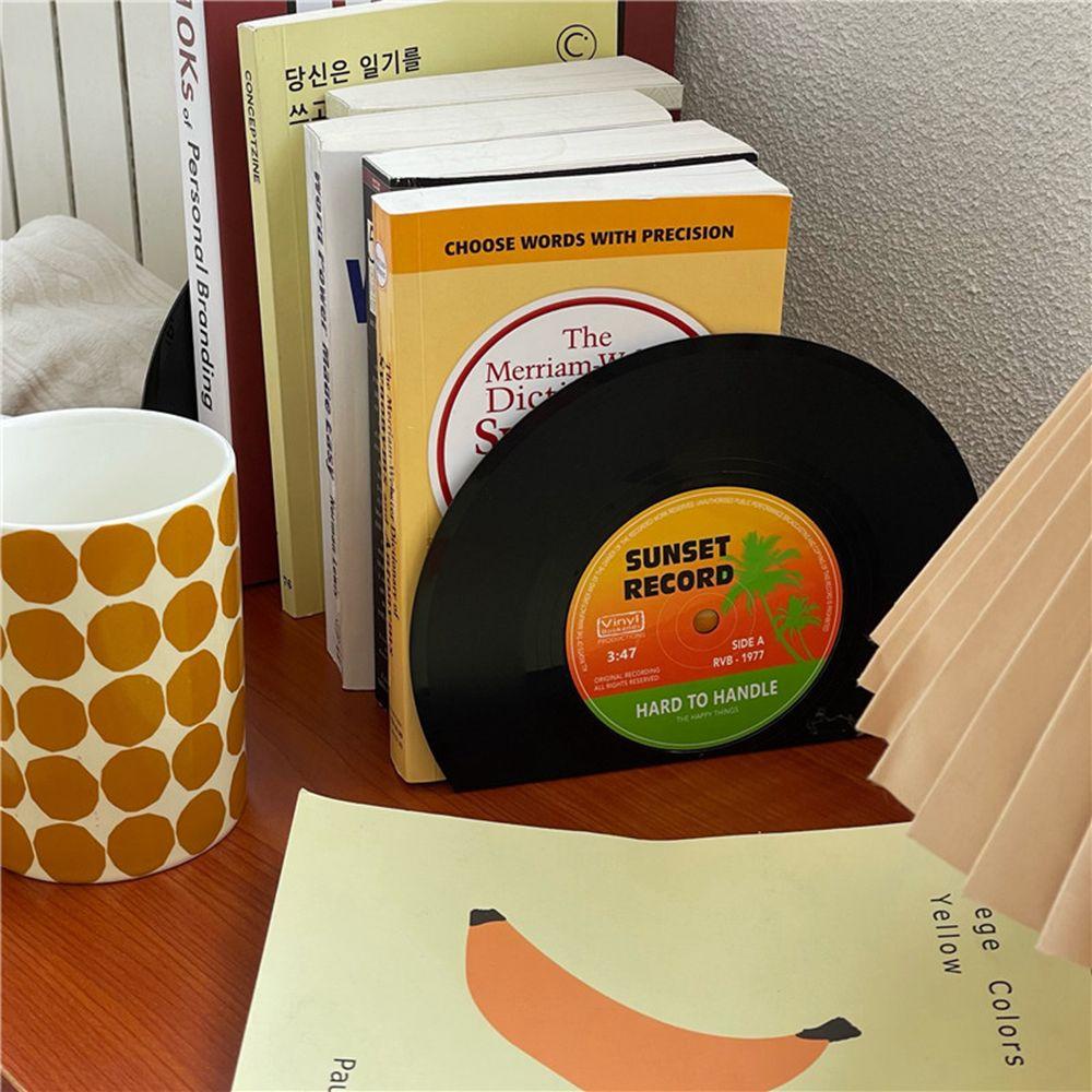 Mmluck Vinyl Đầu Đĩa Ghi Âm Sáng Tạo Hình Dạng LP Cổ Điển Không Trượt Trang Trí Sách Hỗ Trợ Trang Trí