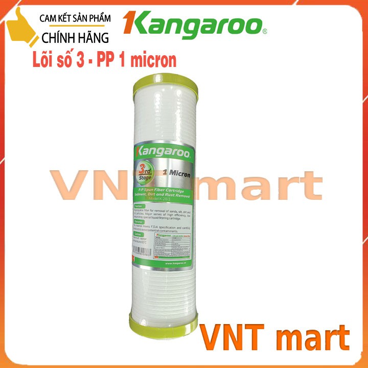 Lõi số 3 - Lõi Lọc nước Kangaroo – PP 1 micron - Phụ kiện máy lọc nước Kangaroo - VNT Mart