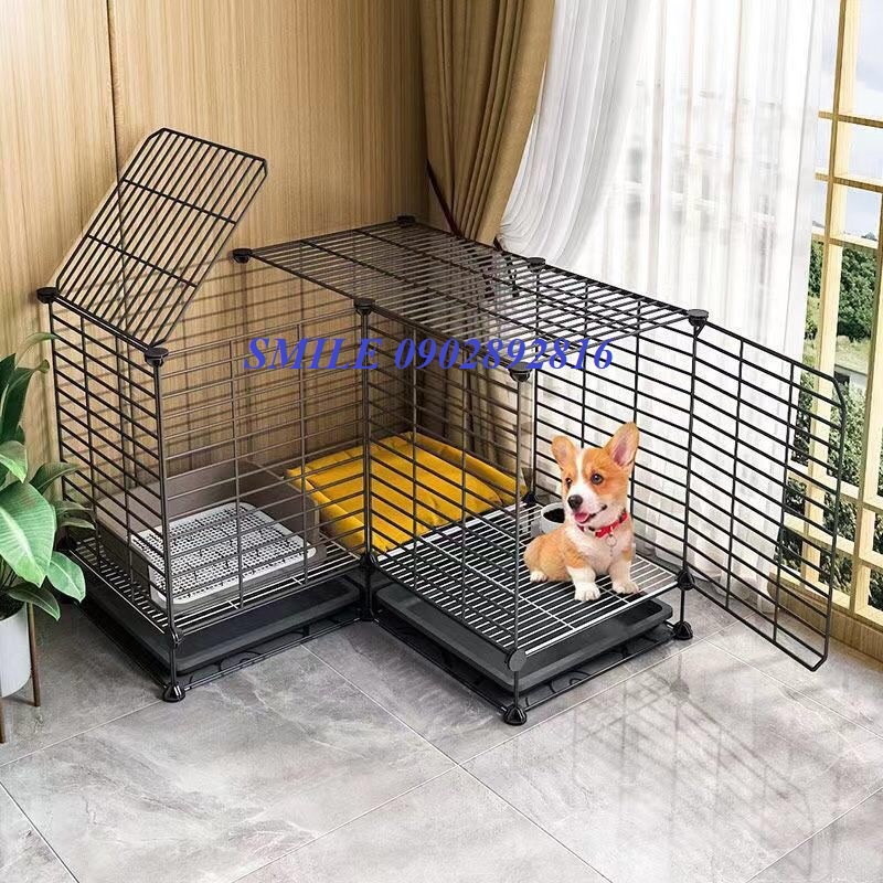 (FREESHIP) CHUỒNG LỒNG CHÓ, MÈO PET CƯNG ĐA NĂNG LƯỚI GHÉP SƠN TĨNH ĐIỆN