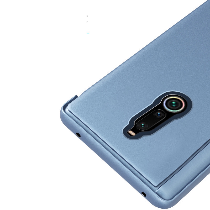 HSM luxury Case Casing Xiaomi Mi 10 Pro Redmi 8 8A Redmi Note 8 Pro Mi 9T Pro Redmi K20 ProLuxury Electroplating PC Mirror Smart View Flip Cover Case