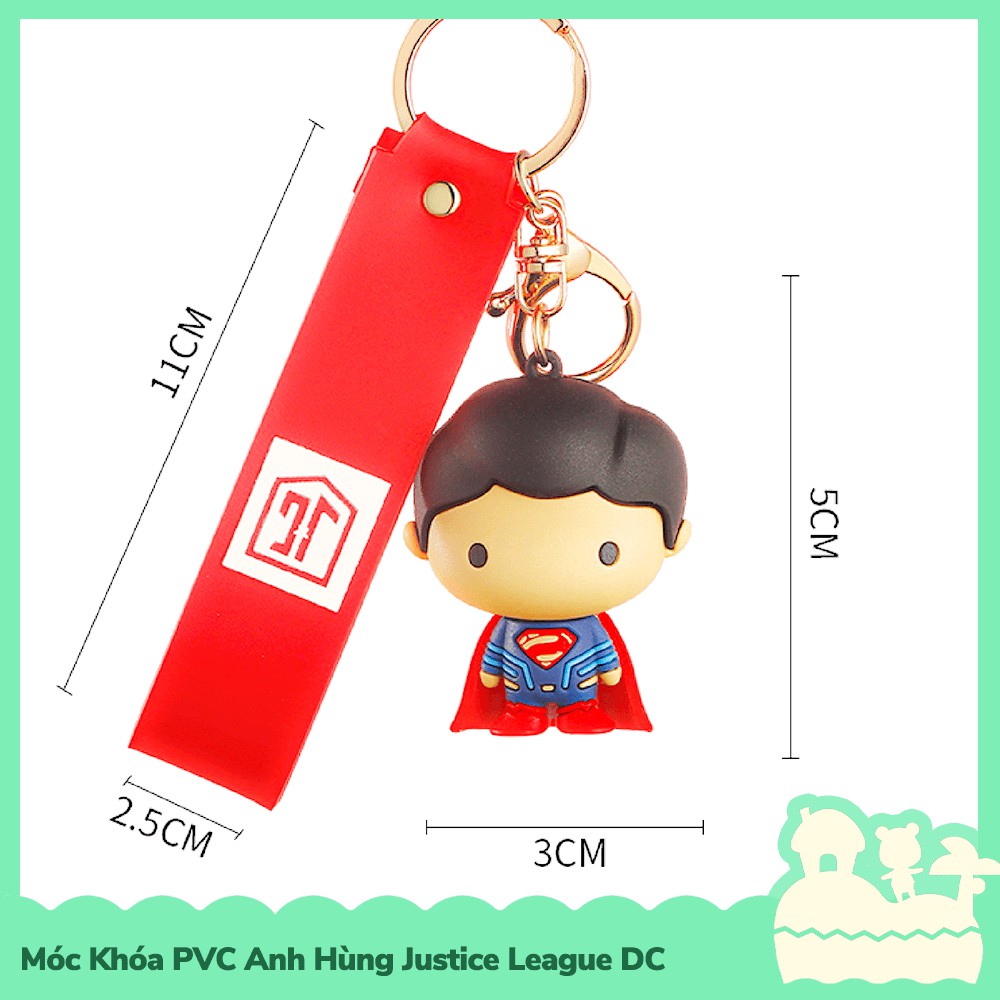 [Sẵn VN] Móc Khóa Keychain PVC Justice League Anh Hùng Hero DC