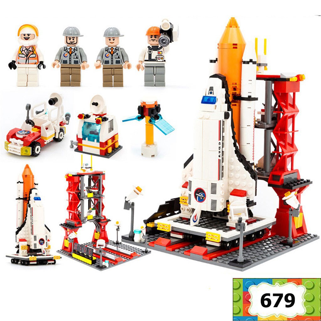 Đồ chơi lego lắp ghép trung tâm điều khiển tàu Vũ Trụ Gudi 8815 với 679 mảnh ghép