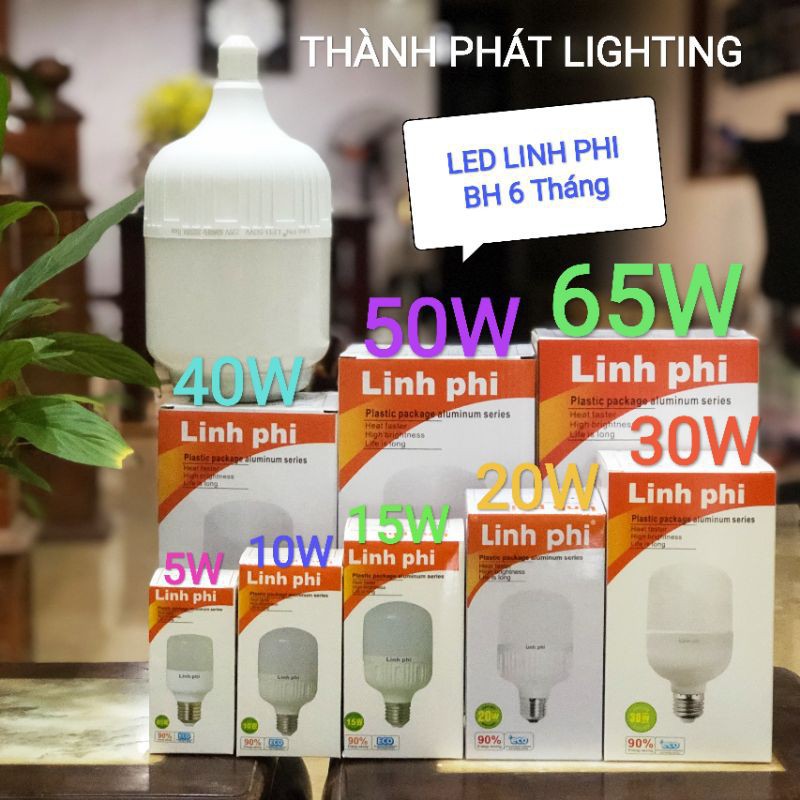 Bóng đèn LED BULB Trụ Linh Phi 15W siêu sáng tiết kiệm 80% điện