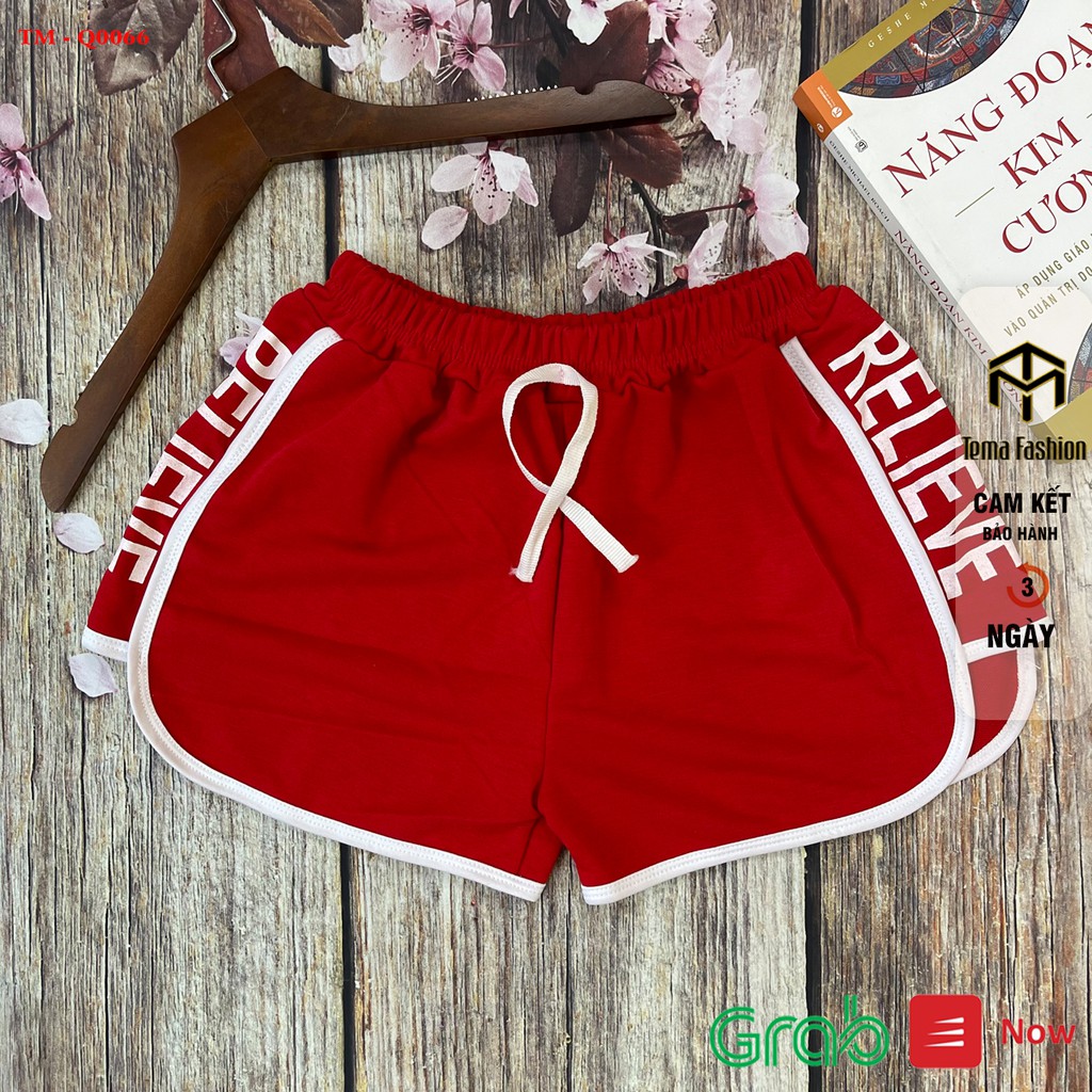 Quần đùi nữ MIA 1992 cao cấp - Quần short nữ Umi da cá cạp chun lưng cao viền chữ bắt mắt