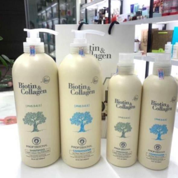 Dầu Gội Biotin Collagen Trắng | Giảm Rụng Tóc,Phục Hồi Tóc Khô Xơ, Hư Tổn  Cặp 500ml-1000ml ⚜️Hàng Chính Hãng⚜️ | BigBuy360 - bigbuy360.vn