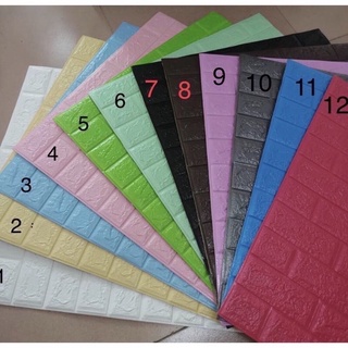 Xốp dán tường giả gạch 3D, khổ lớn 70x77cm