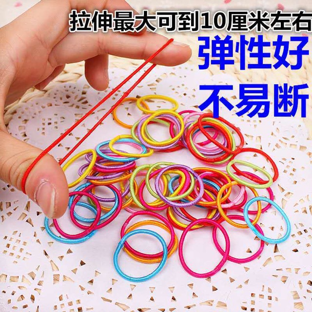 Túi 100 dây buộc tóc trẻ e cỡ 2,5 cm