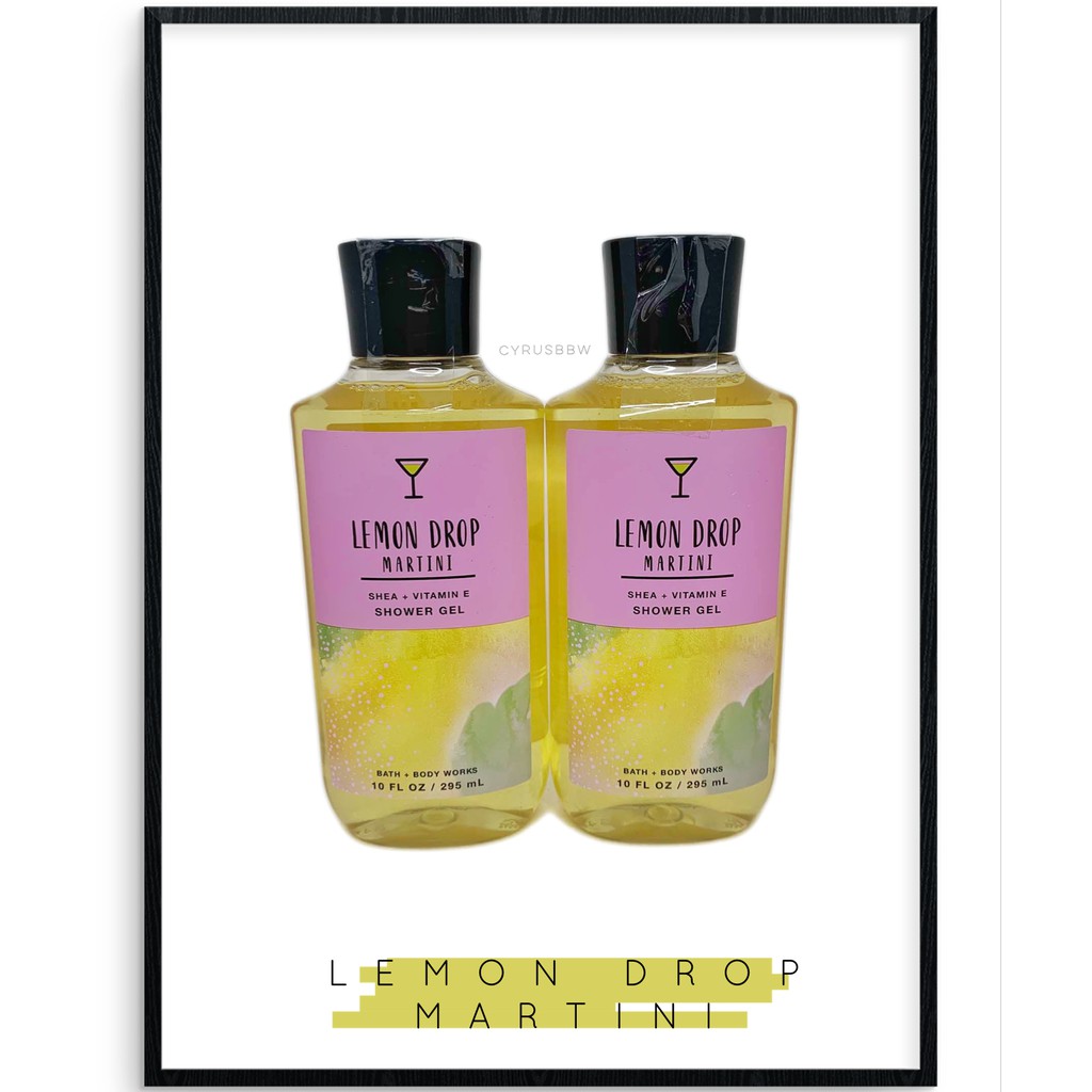 Bộ Sản Phẩm Xịt Toàn Thân, Gel Tắm, Lotion Bath and Body Works Lemon Drop Matini Từ Mỹ
