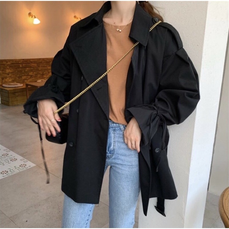 Áo trend coat kaki dày  🤍