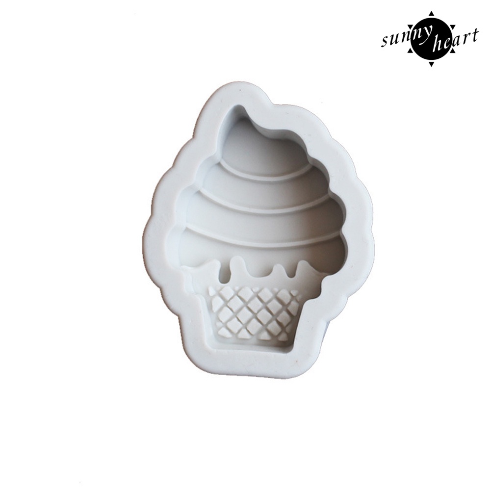 Khuôn Silicone Làm Bánh Tạo Hình Cây Kem Ốc Quế Độc Đáo Tiện Dụng