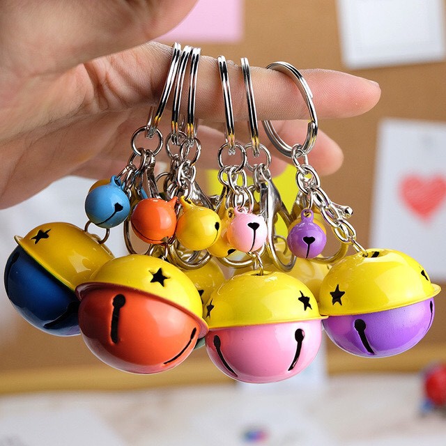 Móc khóa chuông nhiều màu dễ thương