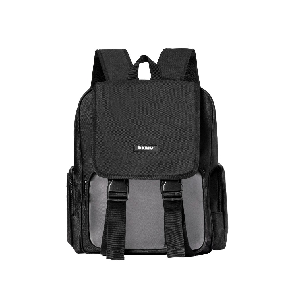 Balo nữ đi học màu đen thời trang canvas - DKMV Highlight Backpack