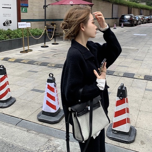 Set trang phục thể thao ZHELIHANGFEI dệt kim dáng rộng phong cách sang trọng thời trang dành cho nữ