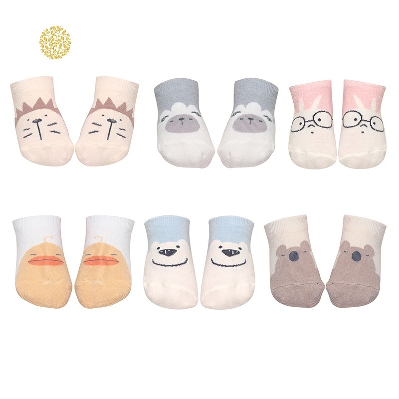 Vớ Cotton Chống Trượt Họa Tiết Hoạt Hình Dễ Thương Cho Bé