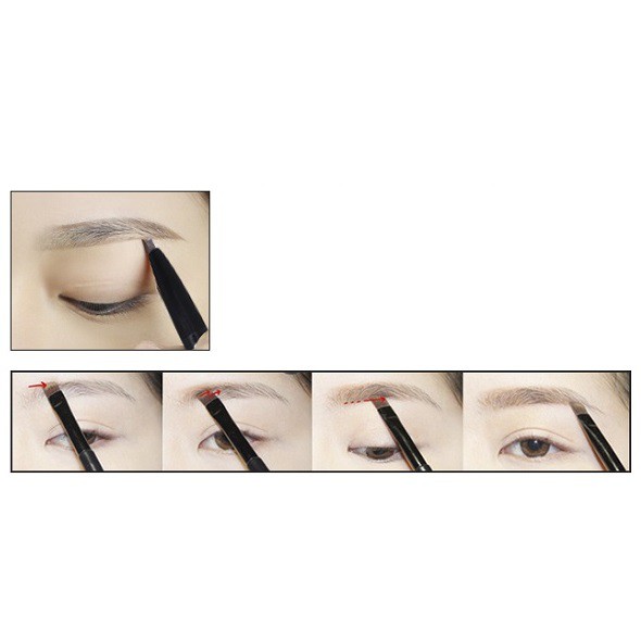 Chì kẻ lông mày 2 đầu màu đen dễ dùng, lâu trôi Beauskin Hàn quốc 5g/ Cây Beauskin Crystal Eyebrow Pencil Hàn quốc