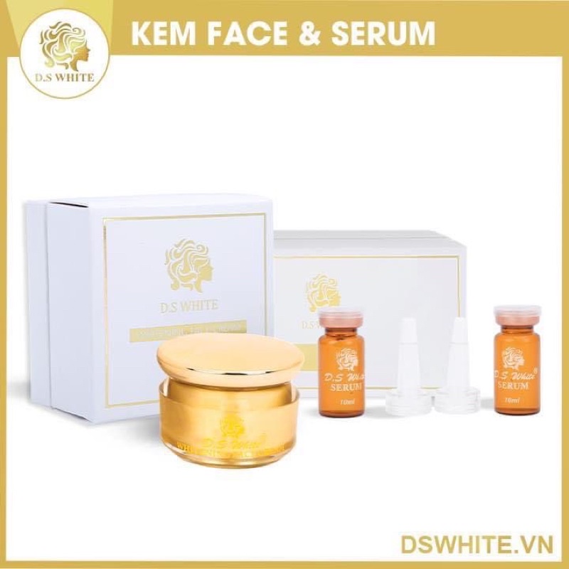 combo kem face và serum Ds.White