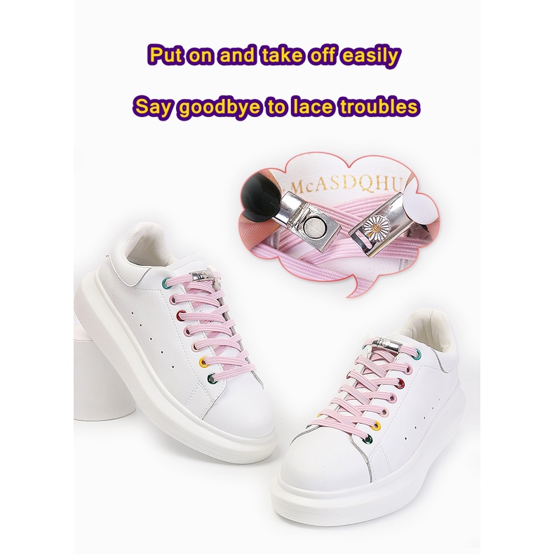 Dây Giày Không Cần Buộc Co Giãn Khóa Nam Châm Đặc Biệt Sáng Tạo Dành Cho Trẻ Em Và Người Lớn Mới