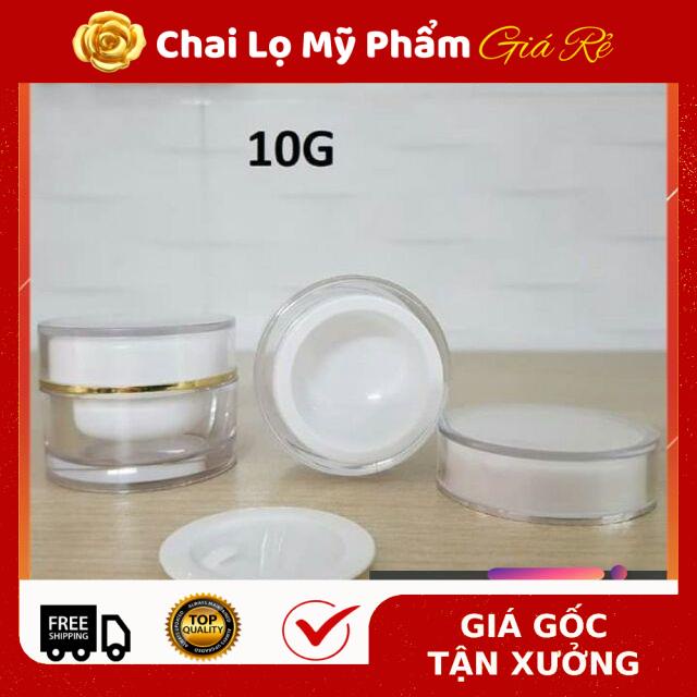 Hủ Đựng Kem ❤ RẺ VÔ ĐỊCH ❤ Hũ chiết mỹ phẩm Tròn Trơn 5g,10g có lót đựng kem face , phụ kiện du lịch