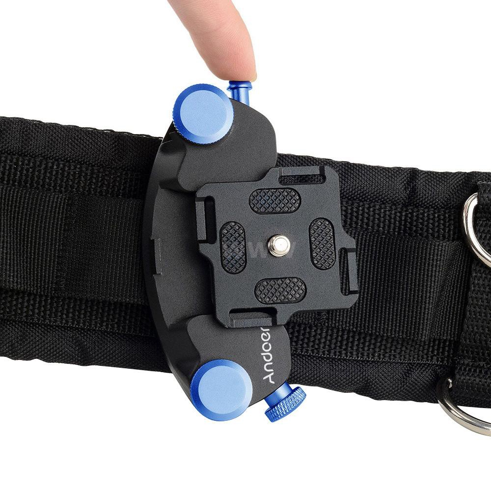 Andoer Metal Quick Release Camera Waist Belt Strap Buckle Button Mount Clip for Canon Nikon Sony DSLR Cameras Max. Load Capacity 20kg | BigBuy360 - bigbuy360.vn