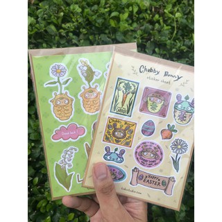STICKER CHUBBY BUNNY & CHUBBY LUCKY TỪ TIDUWORKSHOP
