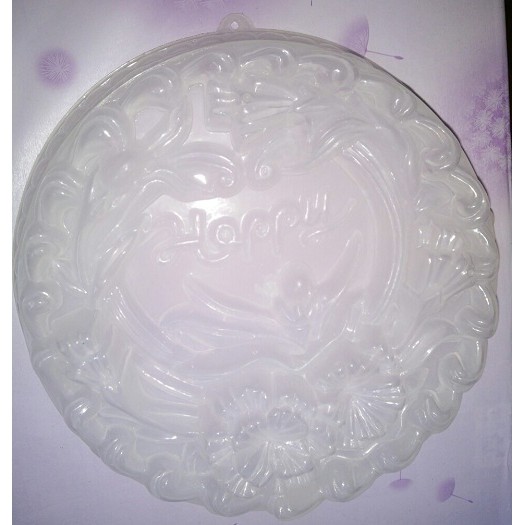 Khuôn làm rau câu 25cm, chữ Happy