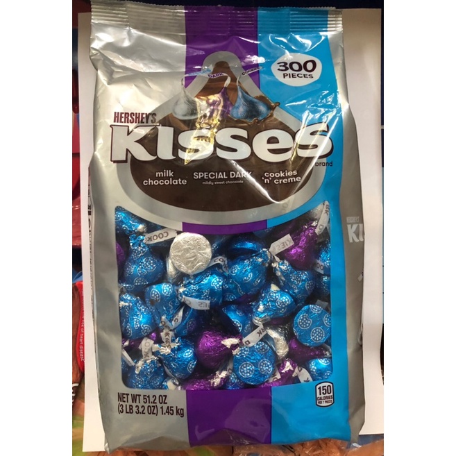 Sô cô la mix 3 vị Hershey’s Kisses 300 viên - Mỹ