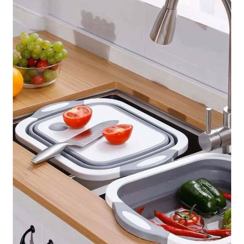 Thớt kèm chậu đa năng gấp gọn