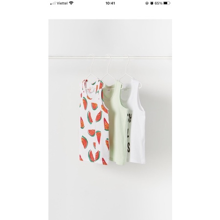 set 3 áo 3 lỗ trẻ con zara