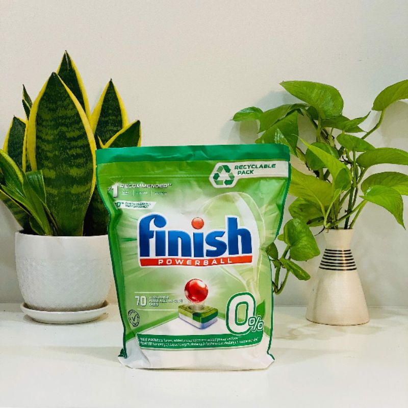 Viên rửa chén bát hữu cơ Finish Eco 70 viên dành cho máy rửa bát