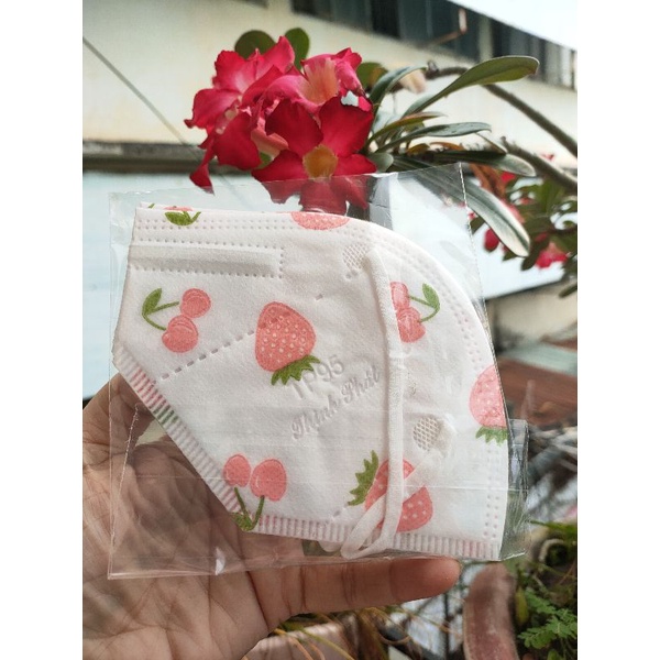 khẩu trang n N95 cho bé hình trái dâu