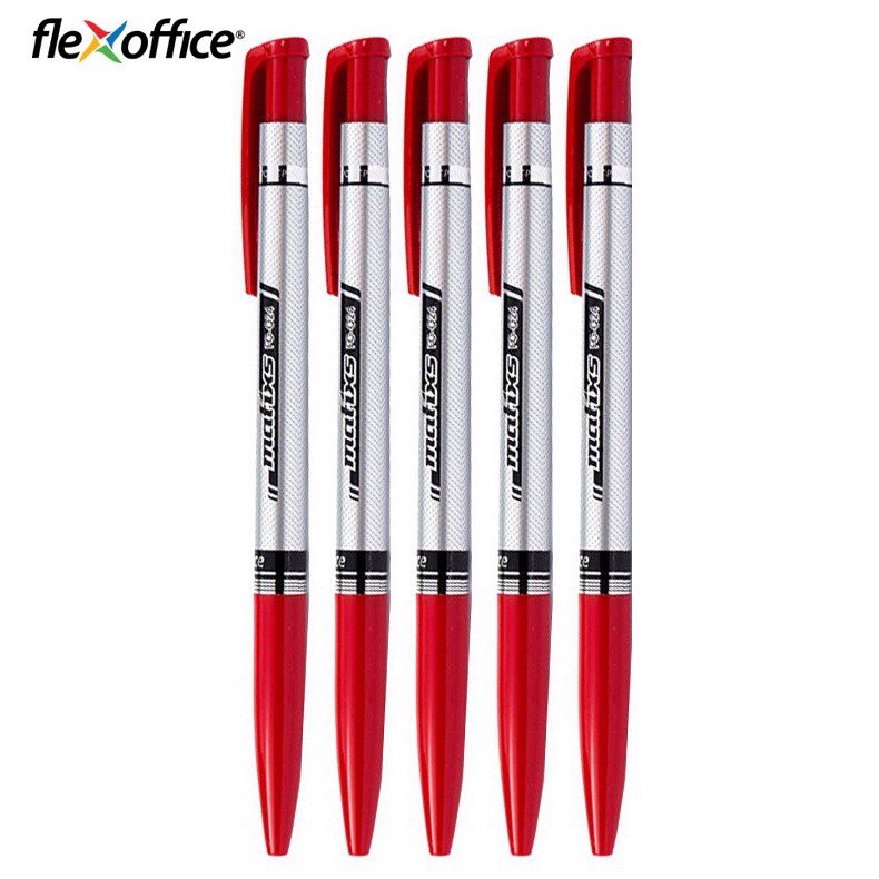 Combo 5 cây bút bi TL Flexoffice - FO024 đỏ