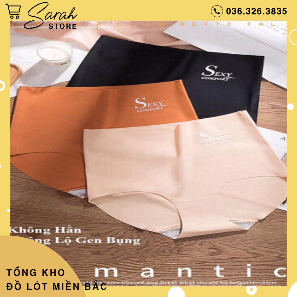 Quần Lót Su Không Viền Lụa Cạp Cao Gen Bụng Tàng Hình SeXy