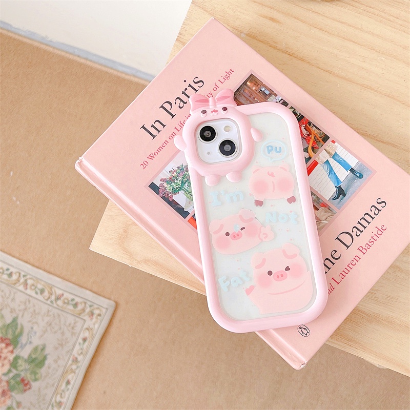 Ốp lưng iphone camera nơ heo dễ thương cho 6 6plus 6s 6splus 7 7plus 8 8plus x xs 11 12/13 14 pro max promax iphone plus