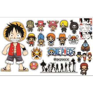 Sticker One Piece chống nước HOT sticker dán laptop, điện thoại, đàn guitar, mũ bảo hiểm, vali .