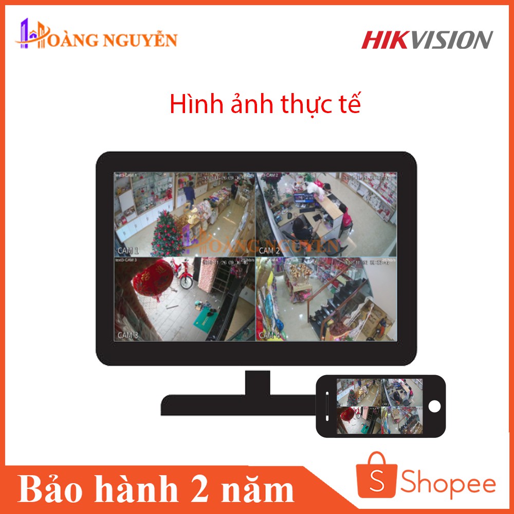 [NHÀ PHÂN PHỐI] (Bộ 1-4 2MP)Trọn Bộ Camera Hikvision 2MP DS-2CE16D0T-IRP HD 1080P - Hàng chính hãng | WebRaoVat - webraovat.net.vn