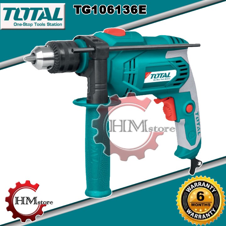 [100% Chính hãng] Máy khoan búa cầm tay TOTAL TG106136E- Máy khoan búa 13mm 650w BH 6 tháng