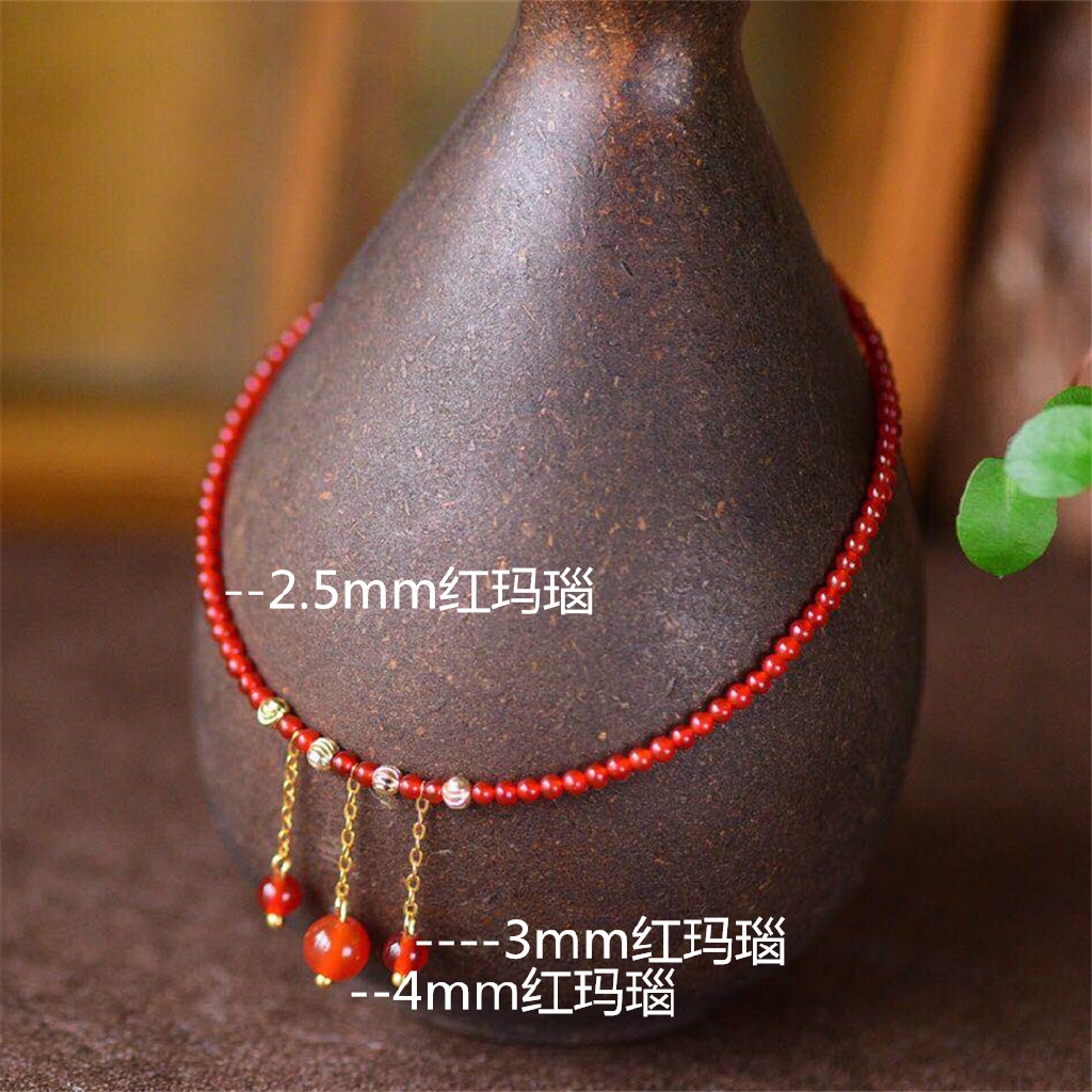 Lắc Chân Đính Đá Mã Não Đỏ Tự Nhiên Thời Trang | BigBuy360 - bigbuy360.vn