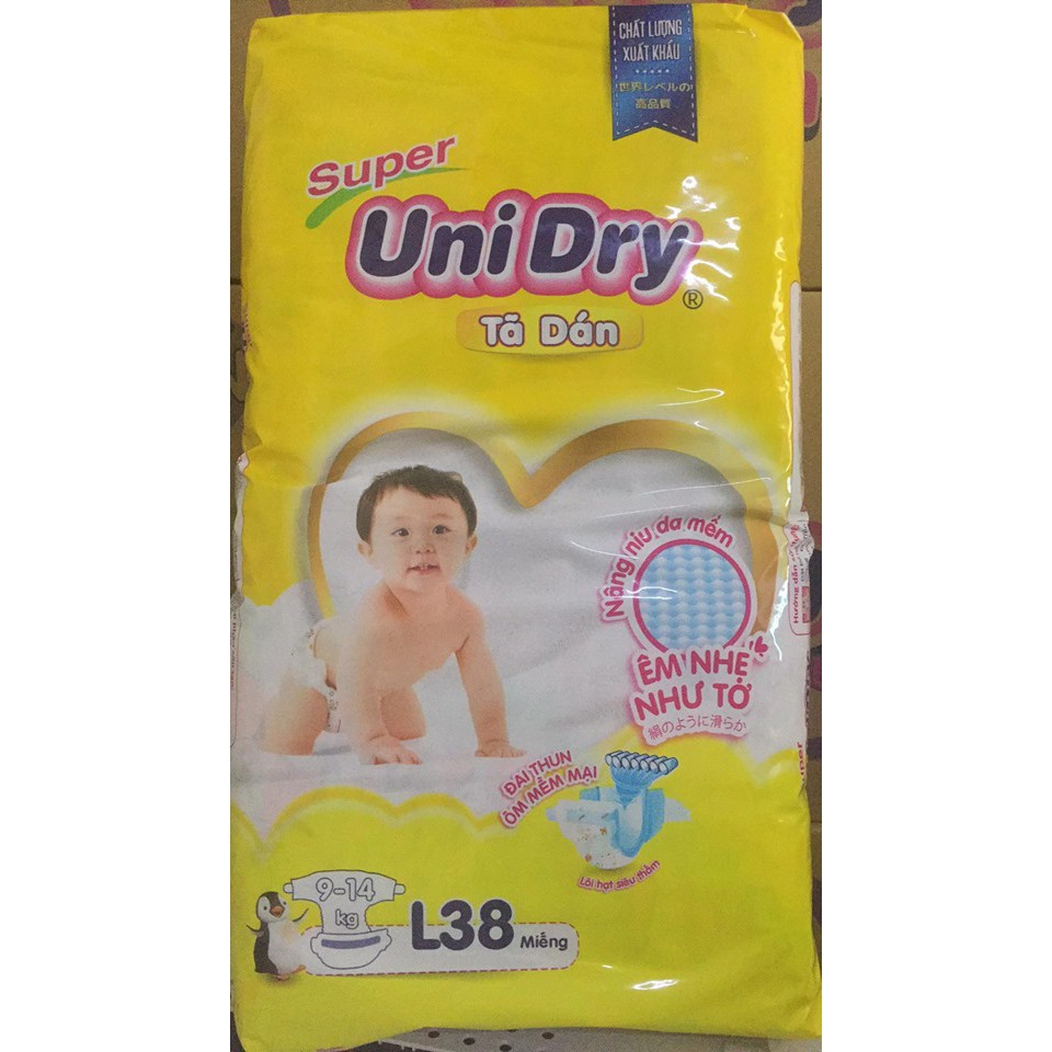 Tã dán cao cấp mềm mịn Unidry L38