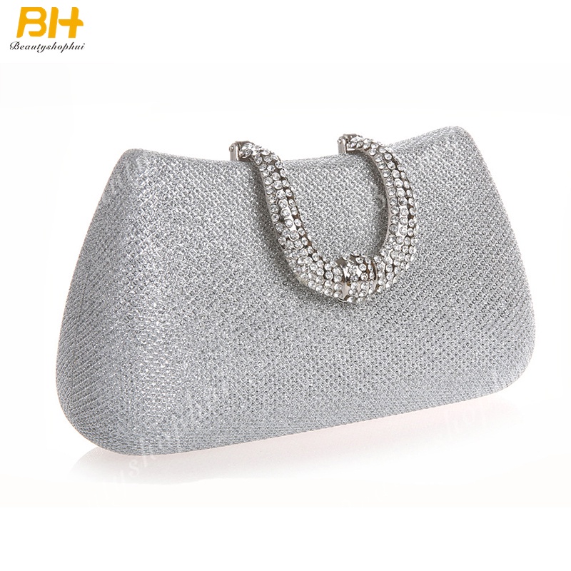 Ví Cầm Tay Đính Kim Sa Lấp Lánh Thời Trang Dành Cho Nữ