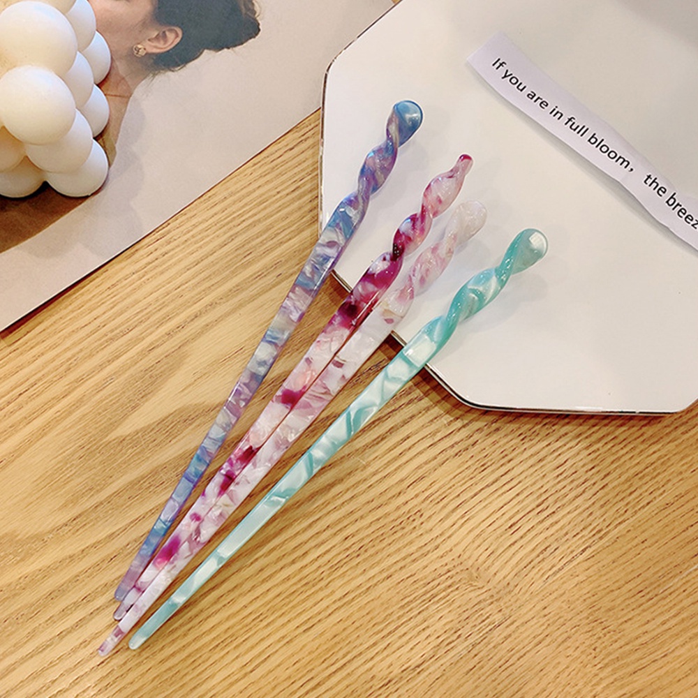 Trâm cài tóc SKJK họa tiết đá cẩm thạch bằng acrylic phong cách Hàn Quốc cổ điển cho nữ