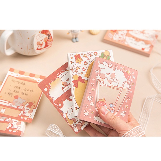 Giấy Nhớ Note Pad Thỏ Bông Giáng Sinh Merry Christmas