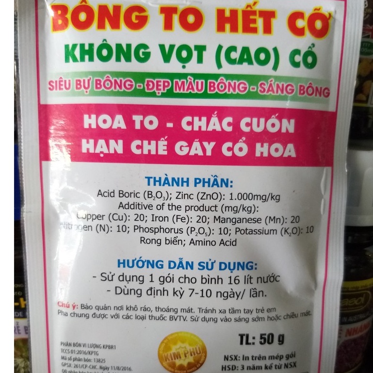 Phân Bón Lá Cao Cấp Siêu Dưỡng Hoa - Bông To Hết Cỡ, dùng cho hoa kiểng, vạn thọ, hồng...